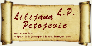 Lilijana Petojević vizit kartica